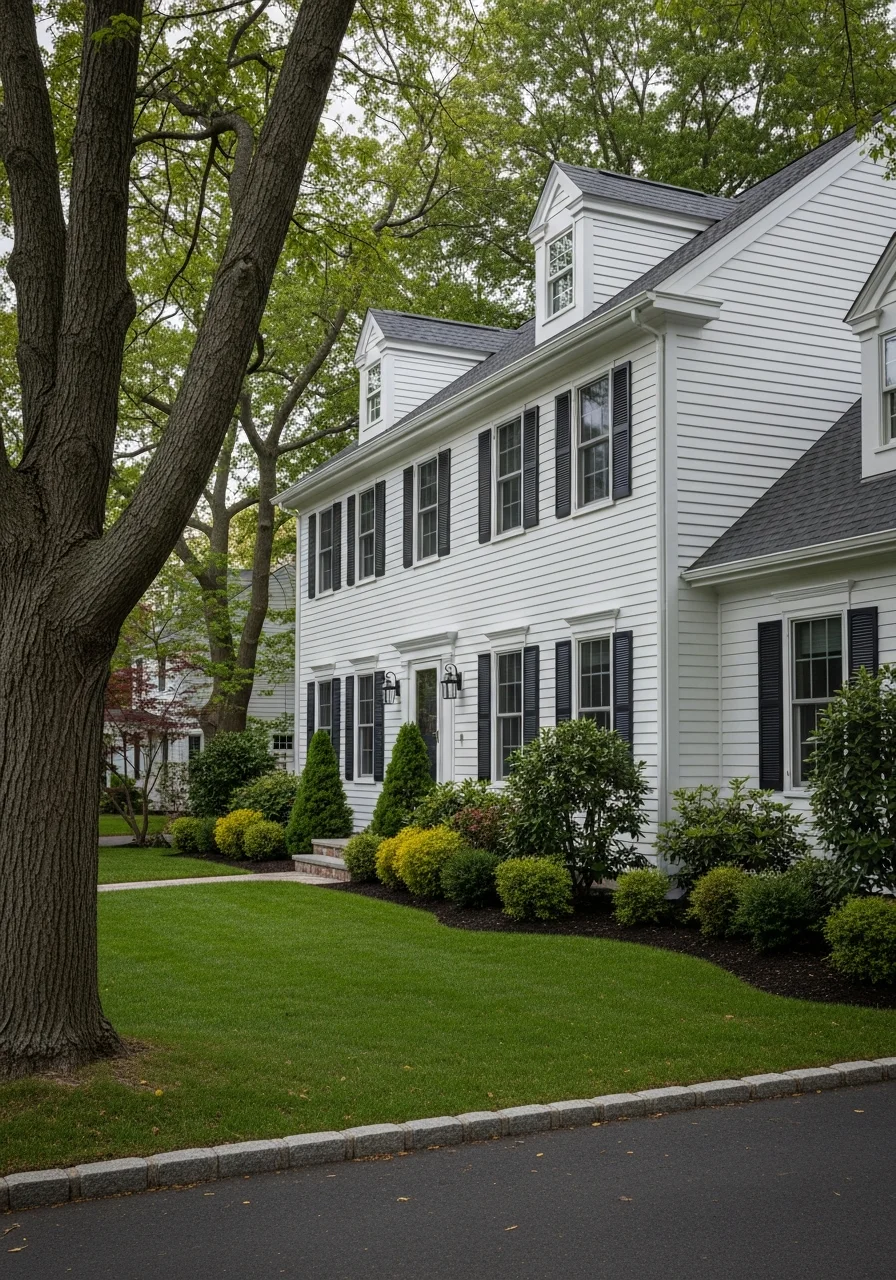 Branford home exterior with quality finishes and landscaping.