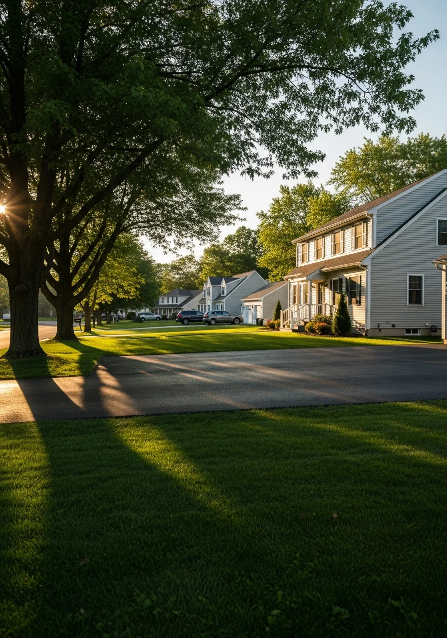 Granby home exterior in a quiet neighborhood setting.